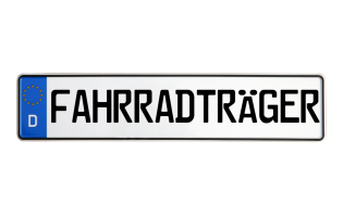 Fahrradträger-Kennzeichen